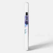 Elegante Blaue Aquarellfarben Rose Blühende Kunst Case-Mate iPhone Hülle (Rückseite / Links)