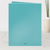 Elegante, blaue Aquarellfelder-Blume Karte (Rückseite)