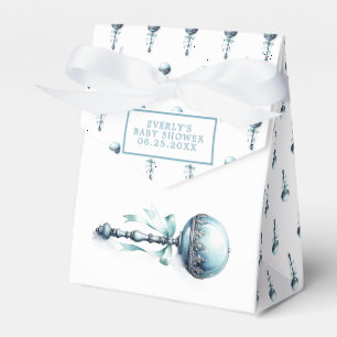 Elegante blaue Babyrassel Jungen-Baby-Party Geschenkschachtel