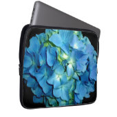 Elegante blaue Blume Blumenhydrangea Laptopschutzhülle (Vorne Rechts)
