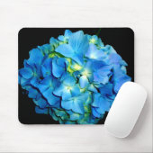 Elegante blaue Blume Blumenhydrangea Mousepad (Mit Mouse)