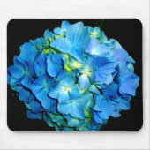 Elegante blaue Blume Blumenhydrangea Mousepad (Vorne)