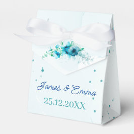 Elegante blaue Blume - individuelle Hochzeit Geschenkschachtel