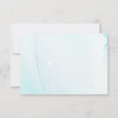 Elegante blaue Blume - individuelle Hochzeit RSVP Karte (Rückseite)