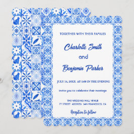 Elegante Blaue Blume Kirchen Save The Date