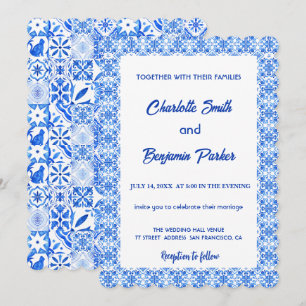 Elegante Blaue Blume Kirchen Save The Date