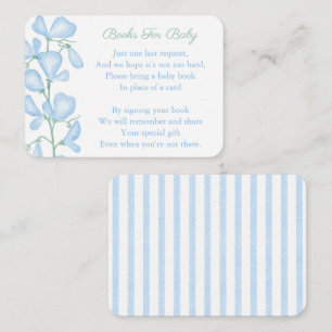 Elegante Blaue Blumen Baby Boy Shower - Bring Ein Begleitkarte