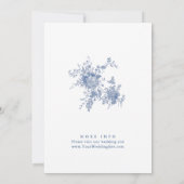 Elegante blaue Blumen werden Sie meine Brautjungfr Einladung (Rückseite)