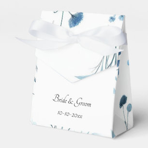 Elegante blaue Blumenhochzeit Geschenkschachtel