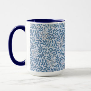 ELEGANTE BLAUE BLUMENMUSTER TASSE