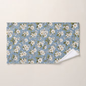 Elegante blaue Blütenblüte Badhandtuch Set (Handtuch)