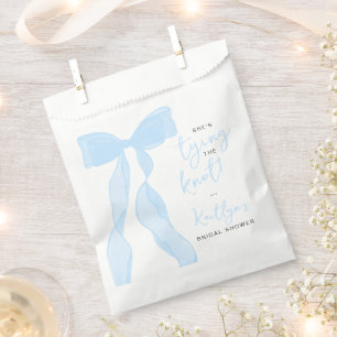 Elegante blaue Bogen-Hochzeitsdusche 'Knoten binde Geschenktütchen