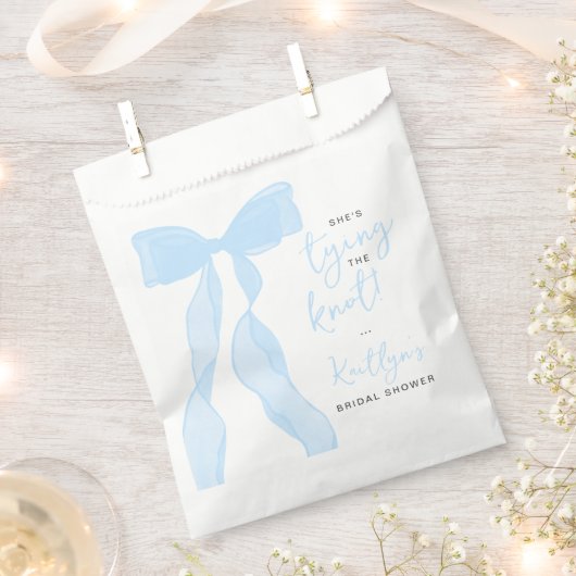 Elegante blaue Bogen-Hochzeitsdusche 'Knoten binde Geschenktütchen (Ausgeschnitten)