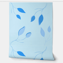 Elegante blaue botanische Peel-and-Stick-Wanddekor Tapete
