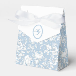 Elegante blaue Chinoiserie-Hochzeit Geschenkschachtel