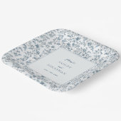 Elegante blaue Chinoiserie-Hochzeit Pappteller (Gewinkelt)