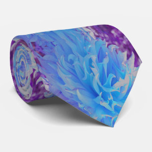 Elegante blaue dekorative Dahlie Krawatte