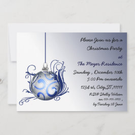 elegante blaue Feier Einladung