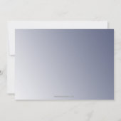 elegante blaue Feier Einladung (Rückseite)