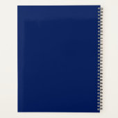 Elegante Blaue Flora Botanische Kunst, Dichtung un Planer (Rückseite)