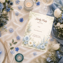 Elegante blaue Floral-Hochzeit
