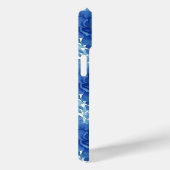 Elegante blaue Floral-iPhone-Hülle Case-Mate iPhone Hülle (Rückseite / Rechts)