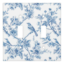Elegante blaue florale Chinoiserie