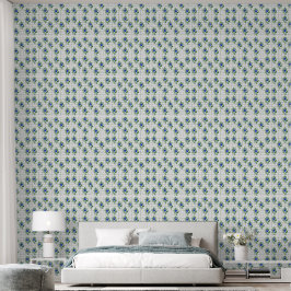 Elegante blaue florale Gittertapete – Botanisch Tapete