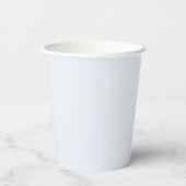 Elegante blaue florale Hochzeit Pappbecher (Rückseite)