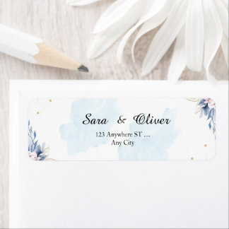 Elegante Blaue Florale Wasserfarbe