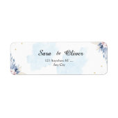 Elegante Blaue Florale Wasserfarbe (Vorne)