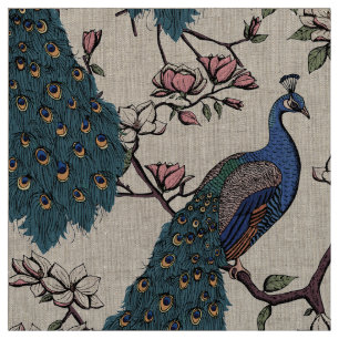 Elegante blaue Friedenstruppen an den Zweigen der Stoff