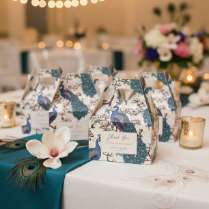 Elegante blaue Friedenstruppen und Blume Elfenbein Geschenkschachtel