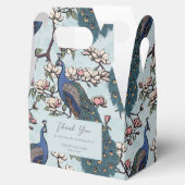 Elegante blaue Friedhöfe und Blume Blau Geschenkschachtel (Geöffnet)