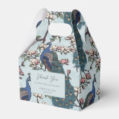 Elegante blaue Friedhöfe und Blume Blau Geschenkschachtel (Vorderseite)