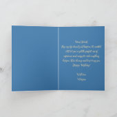 Elegante blaue goldene glänzende Ballons 30. Gebur Karte (Innenseite)