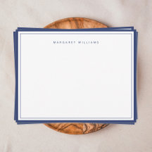 Elegante blaue Grenze Einfach Minimalistisch