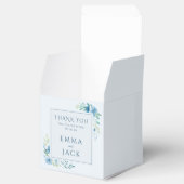 Elegante blaue Grünnamen Hochzeit Geschenkschachtel (Geöffnet)