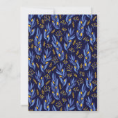 Elegante Blaue Hanukkah-Feier Einladung (Rückseite)