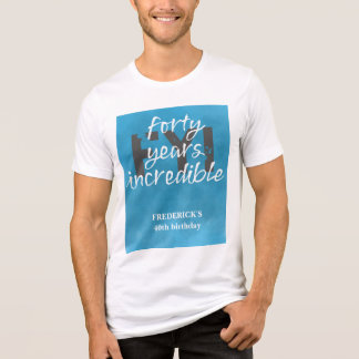 Elegante Blaue Himmel Unglaubliche 40. Geburtstags Tri-Blend Shirt