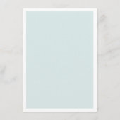 Elegante blaue Hochzeit. Klassische Kalligraphie Menükarte (Rückseite)