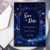 Elegante blaue Hochzeit Save The Date