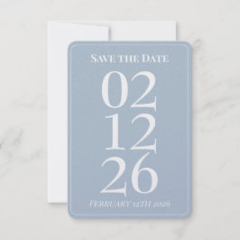 Elegante blaue Hochzeit-Save-the-Date-Karten Einladung
