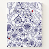 Elegante Blaue Hochzeitsplanung Notizblock (Rückseite)