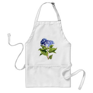 Elegante Blaue Hortensie Schürze
