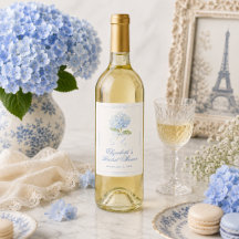 Elegante blaue Hortensien-Brautparty 