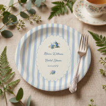 Elegante blaue Hortensien-Teeparty-Brautabschiedsp