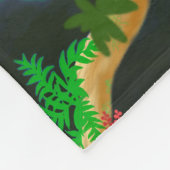 Elegante blaue indische Pfau-Fleece-Decke Fleecedecke (Ecke)