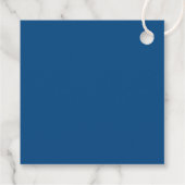 Elegante blaue Initialen Geschenkanhänger (Rückseite)