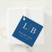 Elegante blaue Initialen Geschenkanhänger (Beispiel)